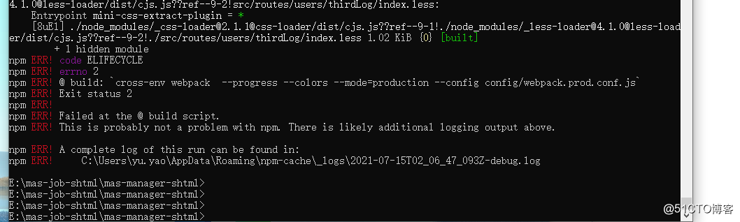 Npm Run Build打包失败 Mob604757008d56的技术博客 51cto博客
