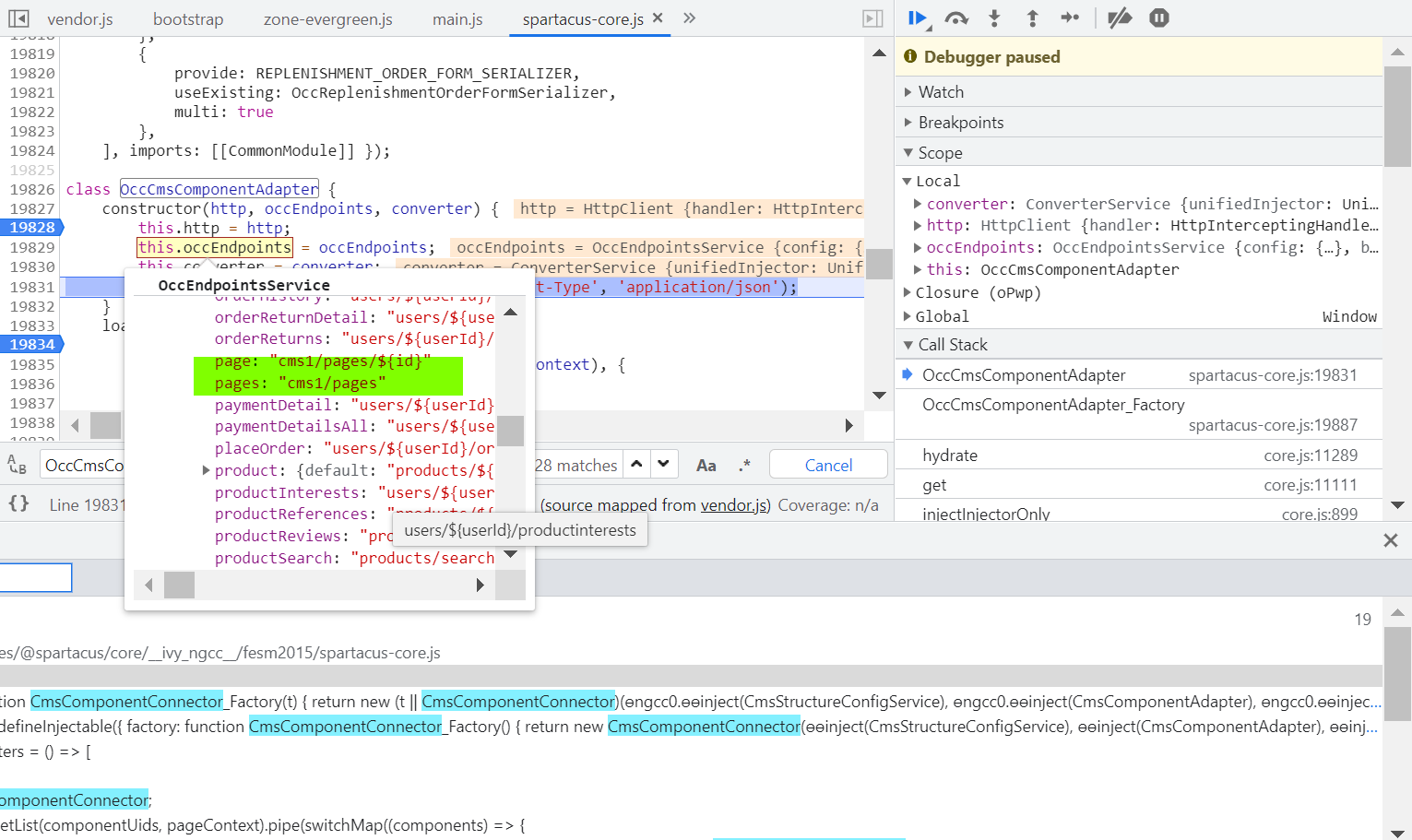 如何找到 SAP Spartacus OCC cms page 发送请求时读取 API endpoint 的代码_SAP Spartacus_02
