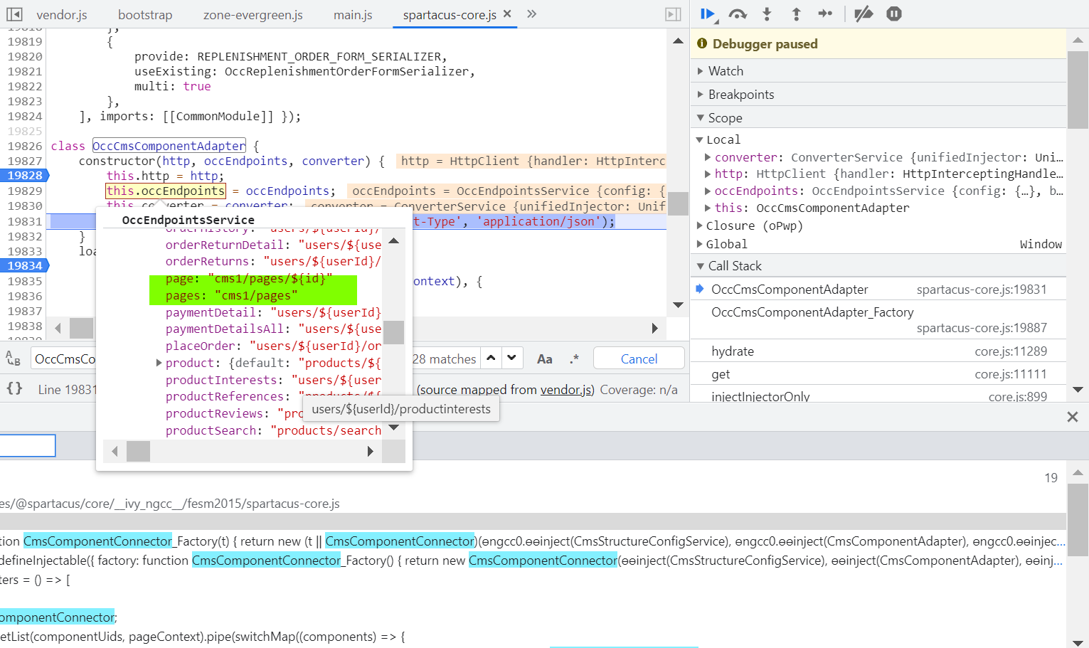 如何找到 SAP Spartacus OCC cms page 發(fā)送請(qǐng)求時(shí)讀取 API endpoint 的代碼_SAP Spartacus_02