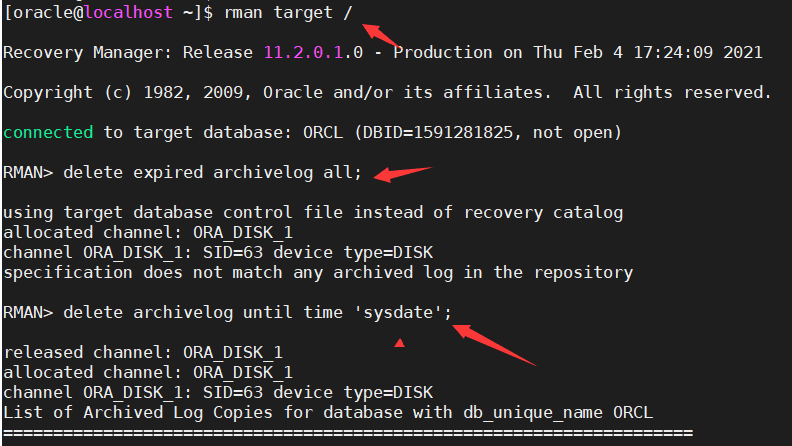 Oracle Instance 確認