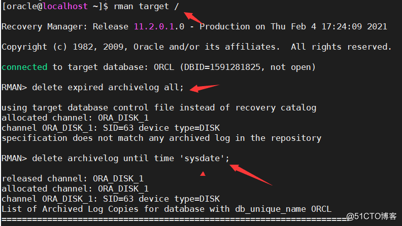 Oracle归档日志达满了 且oracle实例重启后无法启动 Mb5ff40ceab21c4的技术博客 51cto博客
