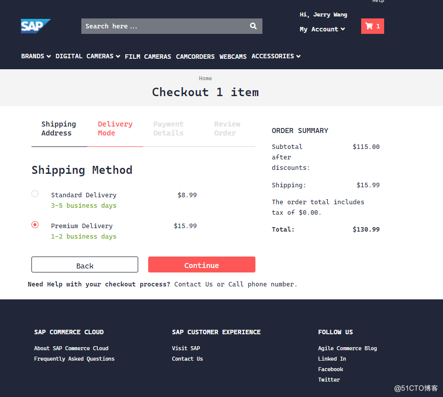 #私藏项目实操分享# SAP 电商云 Spartacus UI 的交货模式 Delivery Mode 设计