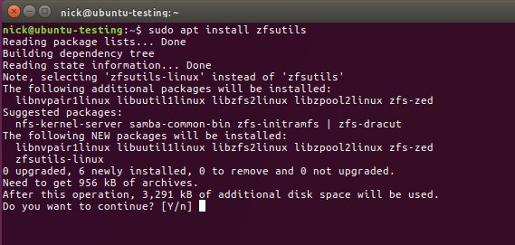 Install ZFS on Ubuntu
