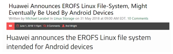 吓人技术是它？华为演示安卓新文件系统EROFS：手机更流畅