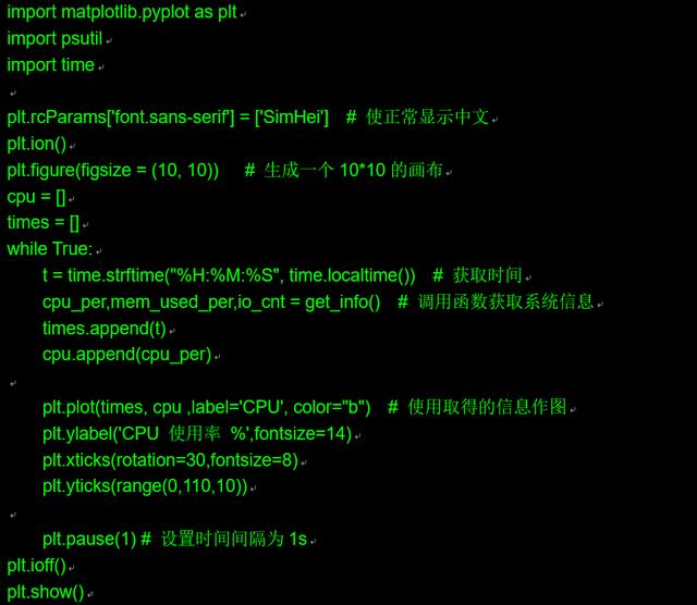 利用python实现一个简单的系统监控图表