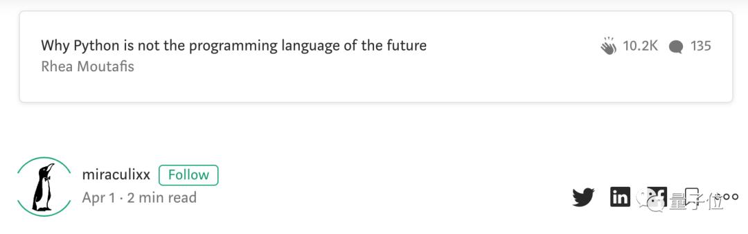 人生苦短，Python会不会被取代？国外网友吵翻天