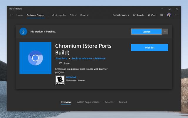 微软从商店中删除了非官方的Chromium浏览器
