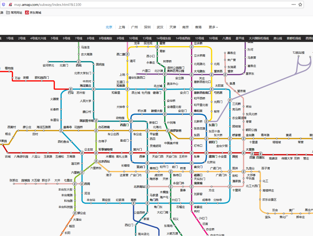 python制作一线城市地铁运行动态图