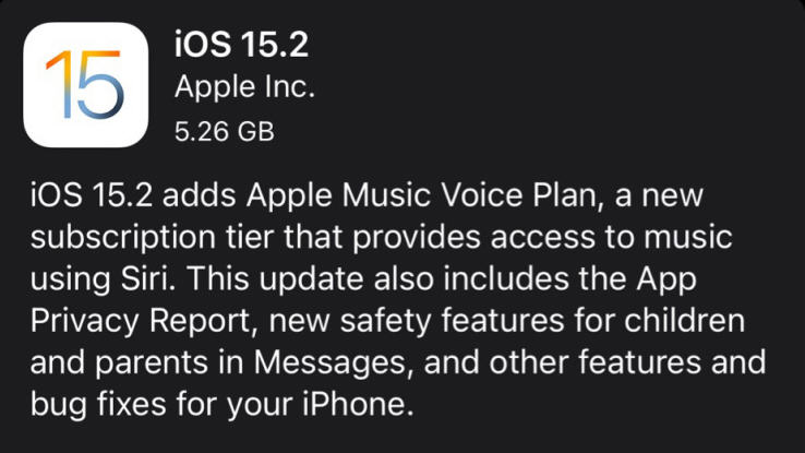 iOS15.2RC版本发布！很接近正式版：升级体验汇总