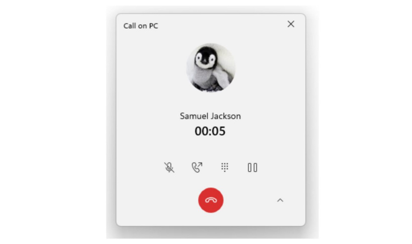 Your Phone new call UI