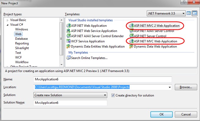 2个ASP.NET MVC项目模板