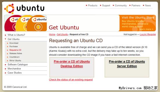 免费申领Ubuntu 9.10正式版