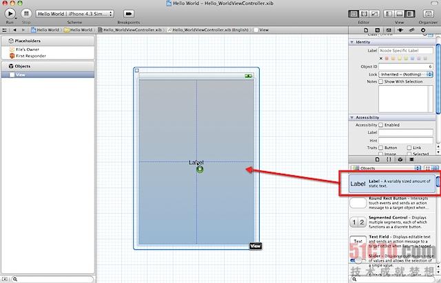 Xcode 4开发第一个iPhone程序 图文实例