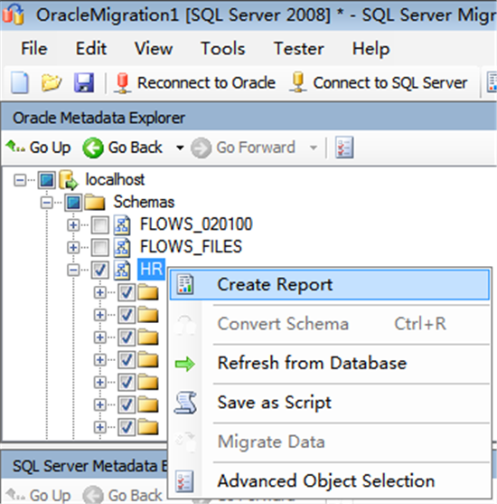 使用SSMA将Oracle数据库转成SQL Server 2008
