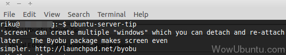 实用工具：Ubuntu Server Tip