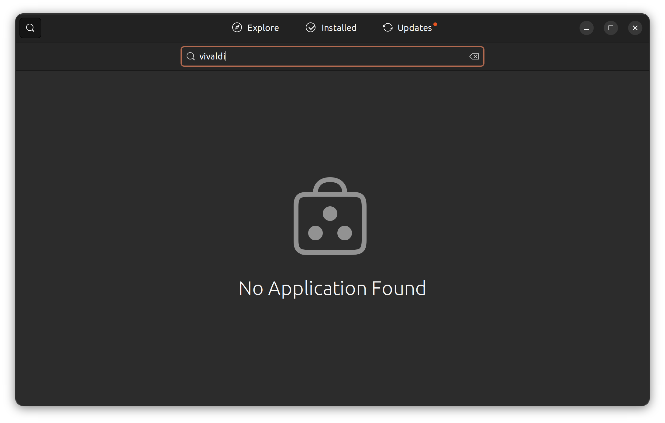 Searching for installed applications may not show any results in Ubuntu Software Center