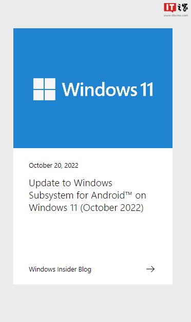微软 Windows 11 安卓子系统 WSA 预览版 2209.40000.26.0 发布