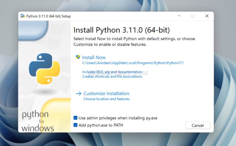 安装 Python 第 1 步
