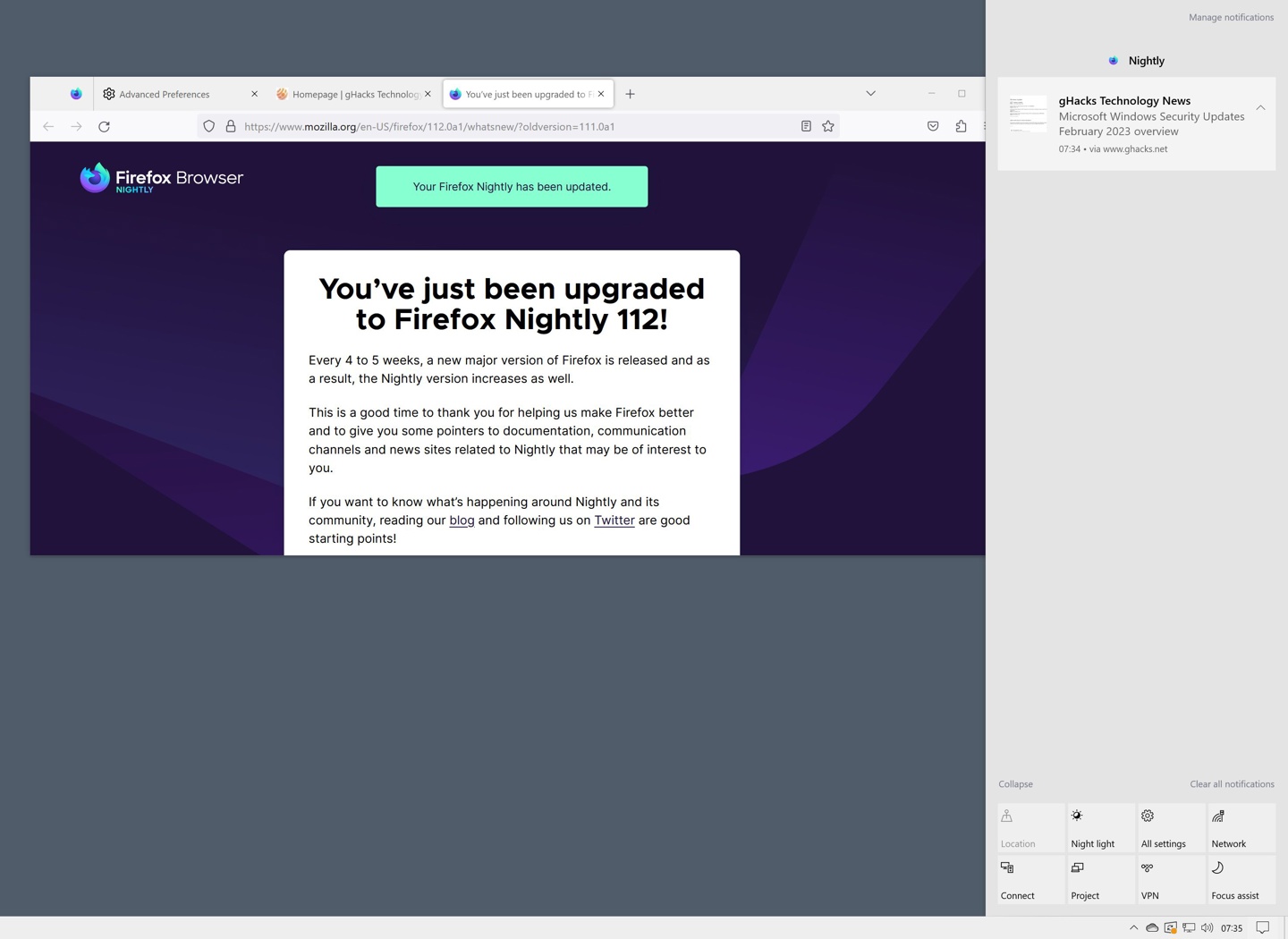 火狐浏览器 Firefox 111 发布，支持微软 Windows 11/10 原生系统通知