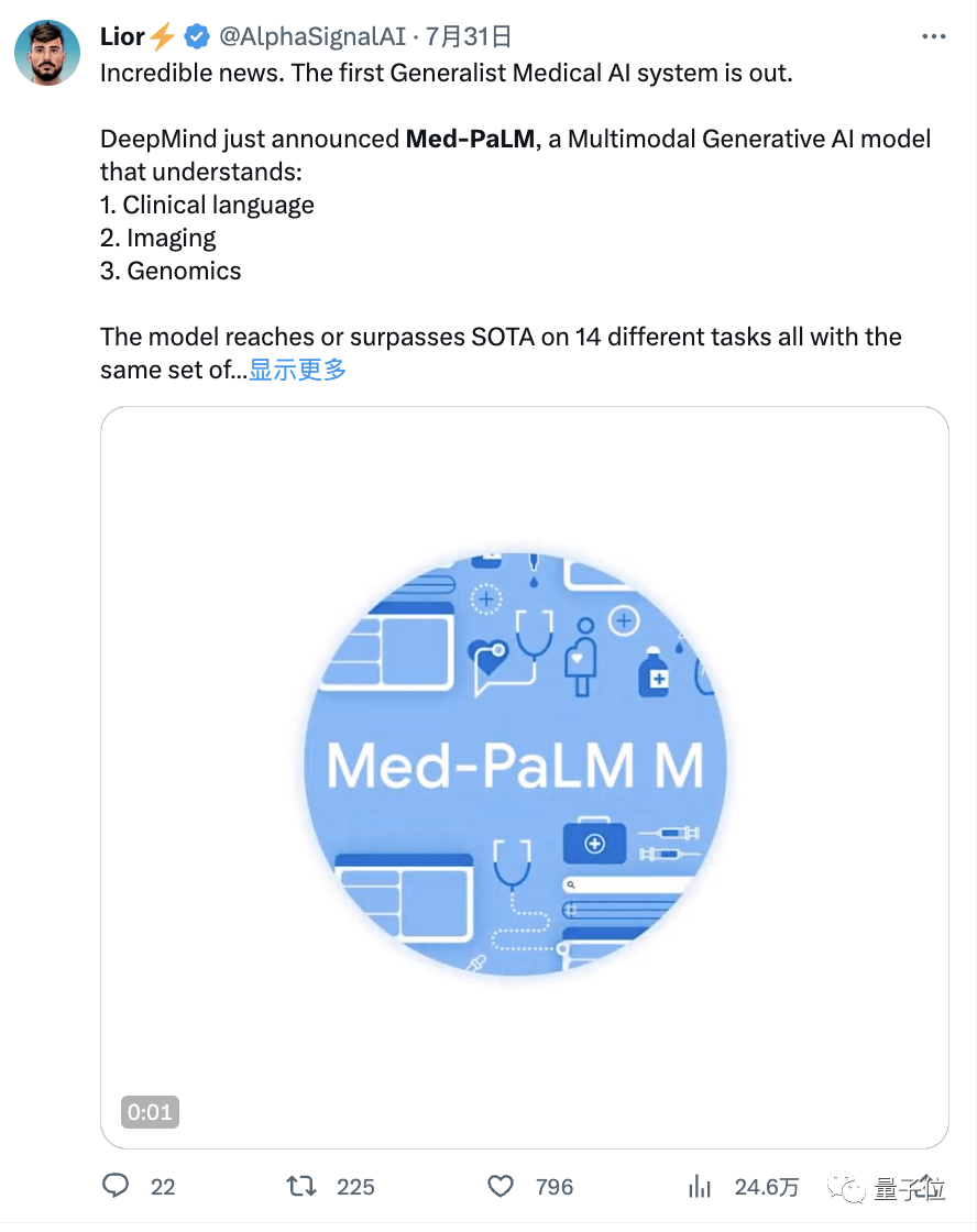 清华校友立功！谷歌发布首个全科医疗大模型，14项任务SOTA