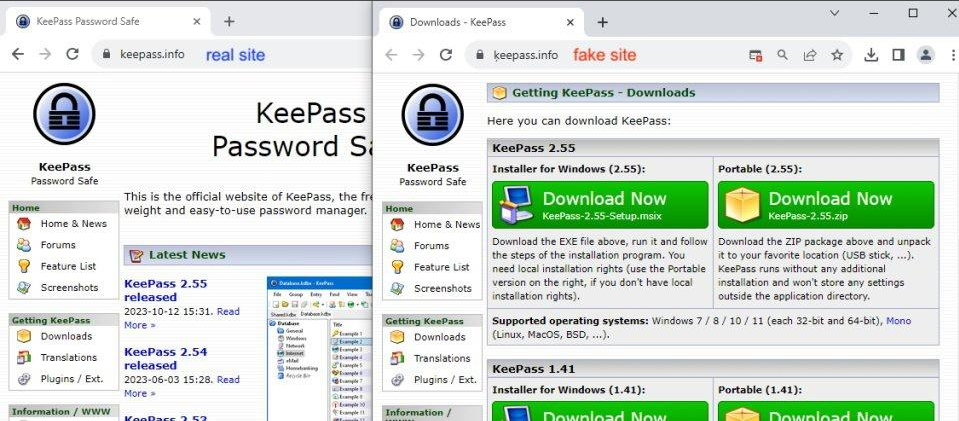 开源密码管理器变恶意软件，黑客建立 Keepass 山寨“李鬼”官网